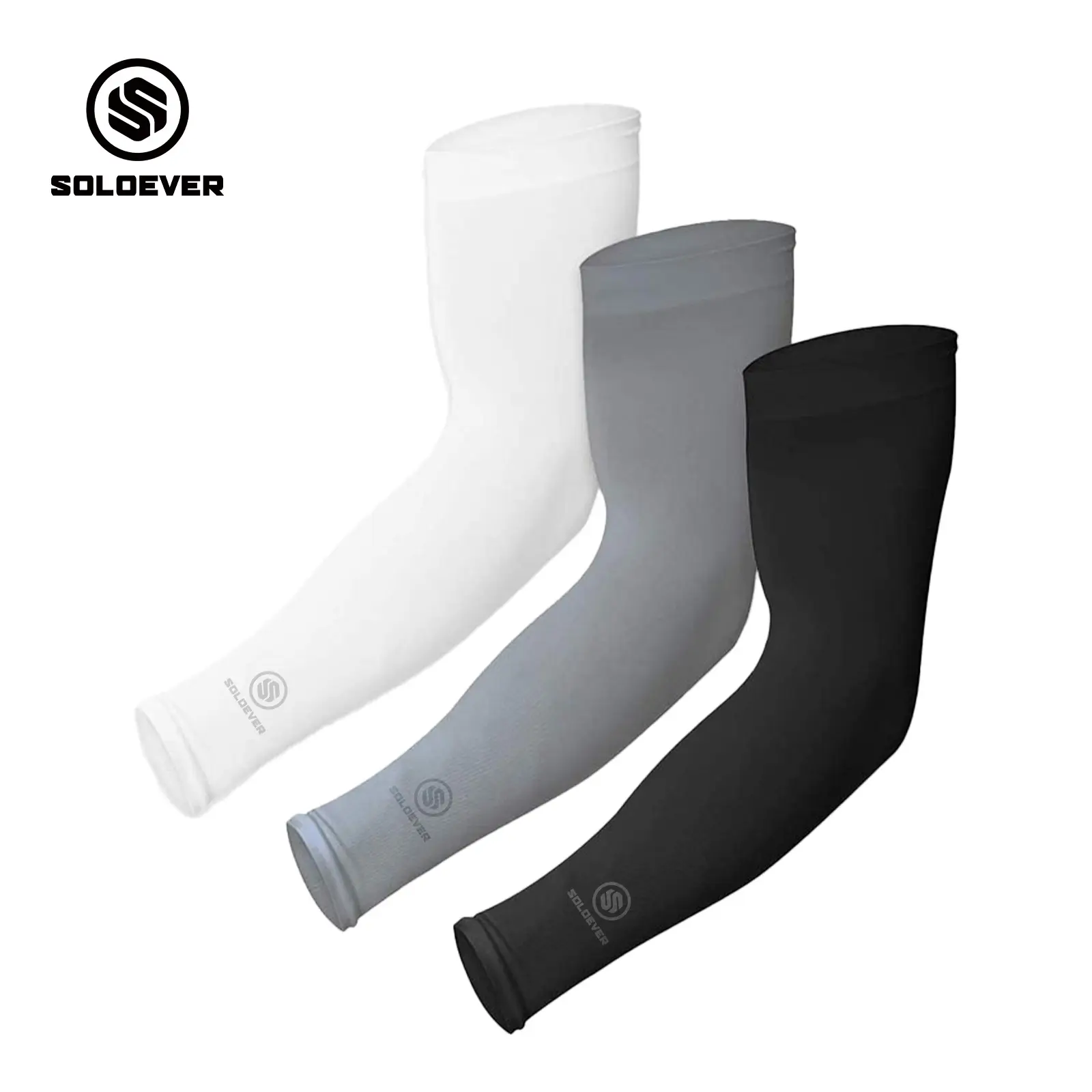 【Bestseller】Soloever 1Pair Arm Sleeves UPF50+ Sun Protection Man and Women Breathable Hand Cover Cooling Outdoor Cycling Sun Biking Ice Fabric Sleeve