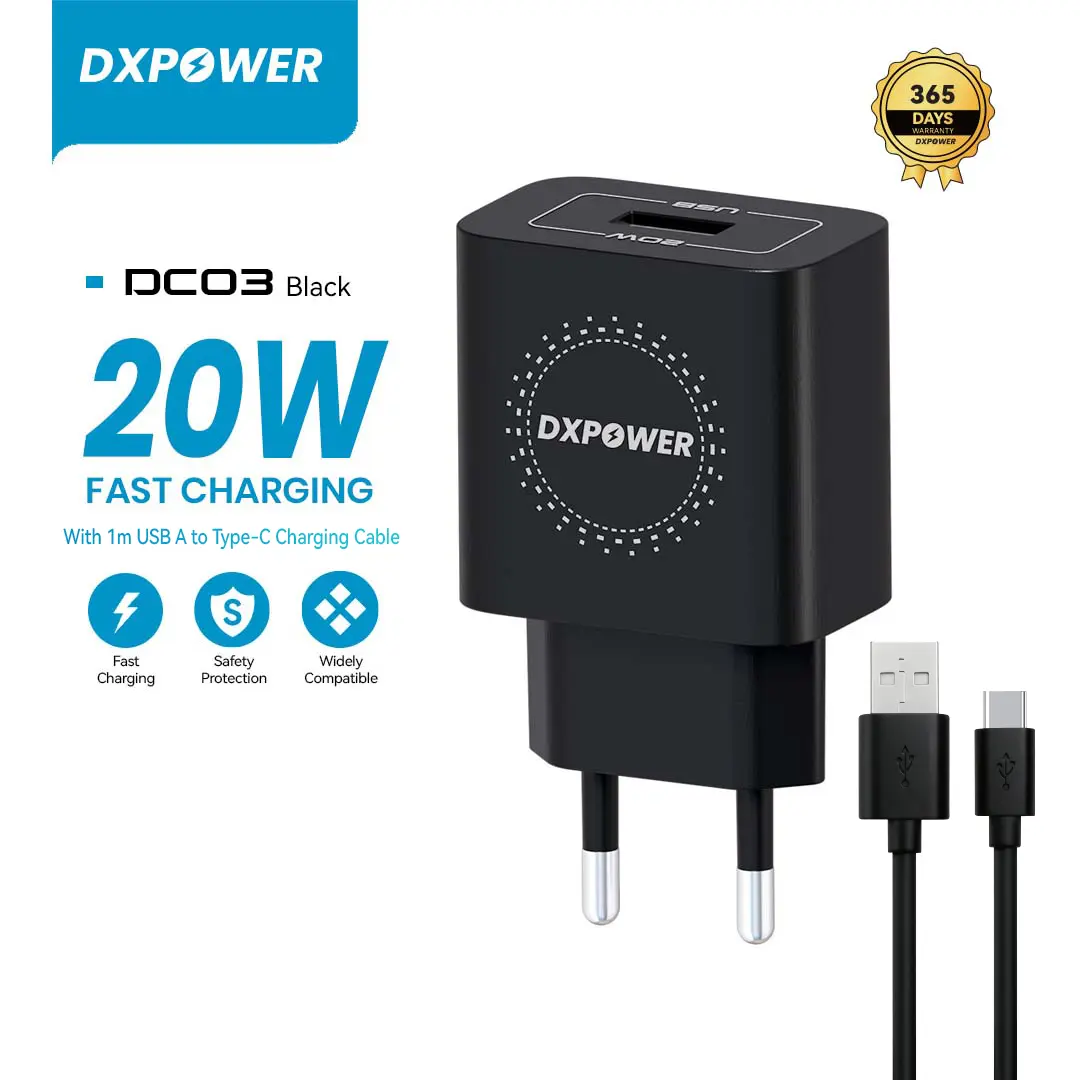 DC03-C Hitam USB to Type-c 1Set