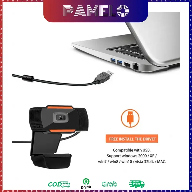 WEBCAM PC 720P 4K / Auto Focus Dengan Microphone Kamera Webcam pc 1