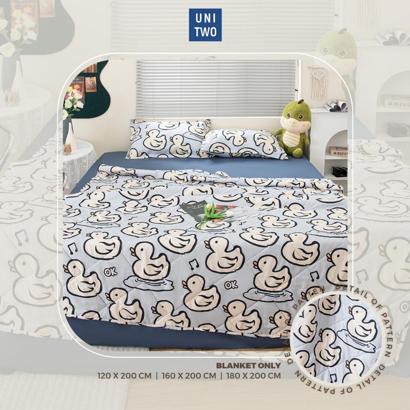 UNITWO [BED COVER ONLY] Bedcover Motif Korean Pastel Color Bed Cover Collection Ukuran Single  Queen  King - Hanya Selimut 180X200 160X200 120X200 0