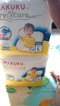Product Review of [2 BALL] Makuku Dry Care SAP Diapers Tape/Pants NB-S38/M30/L28/XL24/XXL22| Popok Bayi Tipis Cepat Kering Pampers Anti Gumpal Tipe Perekat dan Celana Anti Ruam from N**a O**i 1