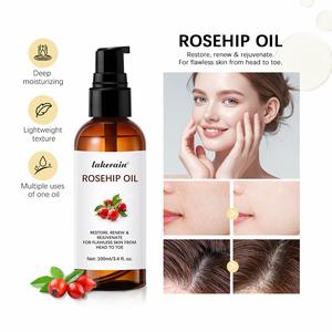 Lakerain Rosehip Seed Oil Hair Relaxer Natural Skin Care Oil For Gua Sha Massage, Face, Hair & Skin 100ml