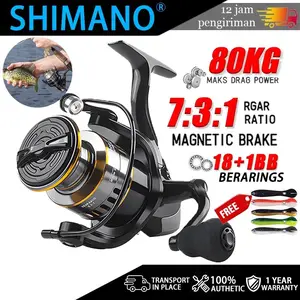 Shimano Reel Pancing 18BB 9.2:1 Aluminium Tahan Karat Handle Kiri Kanan untuk Mancing Ikan Predator di Sungai Danau Pantai dan Laut