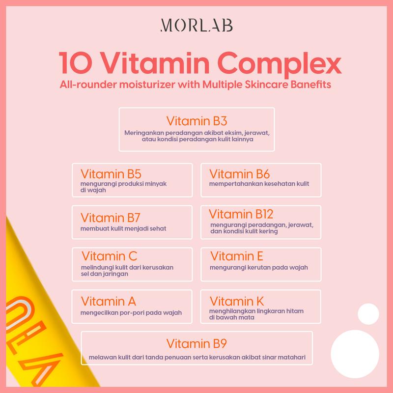 MORLAB - PAKET COMBO BRIGHT ( 1 PCS MORLAB V10 VITMANIN TONE UP CREAM + 1 PCS NOURISHING BRIGHT GLOW MIST ) BPOM 2