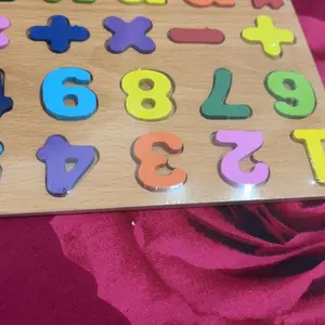 Mainan Puzzle Kayu Edukasi 3D Angka Alphabet Bentuk Mainan Anak Wooden Puzzle Games