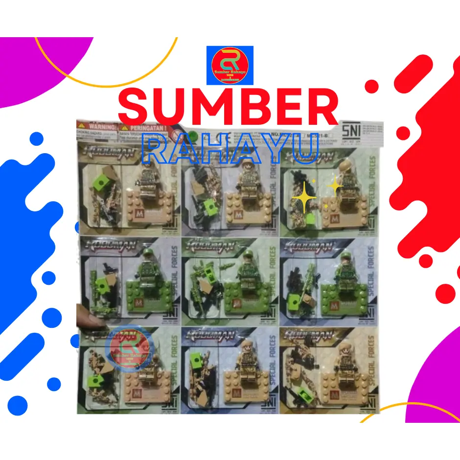 MAINAN ANAK BRICKS LEGO SWATT FIGURE TERMURAH ISI 4