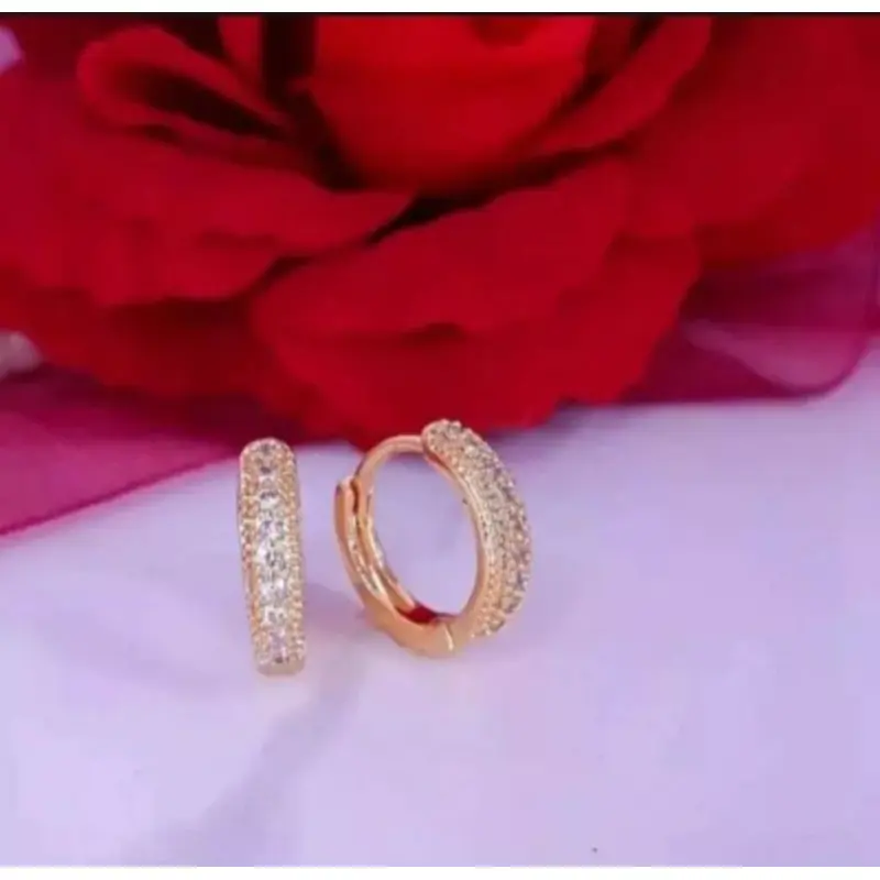 Anting Clip TINTANIUM GOLD Tahan Karat Lapisan EMAS 24k.Perhiasan Pashion wanita terbaru. 1
