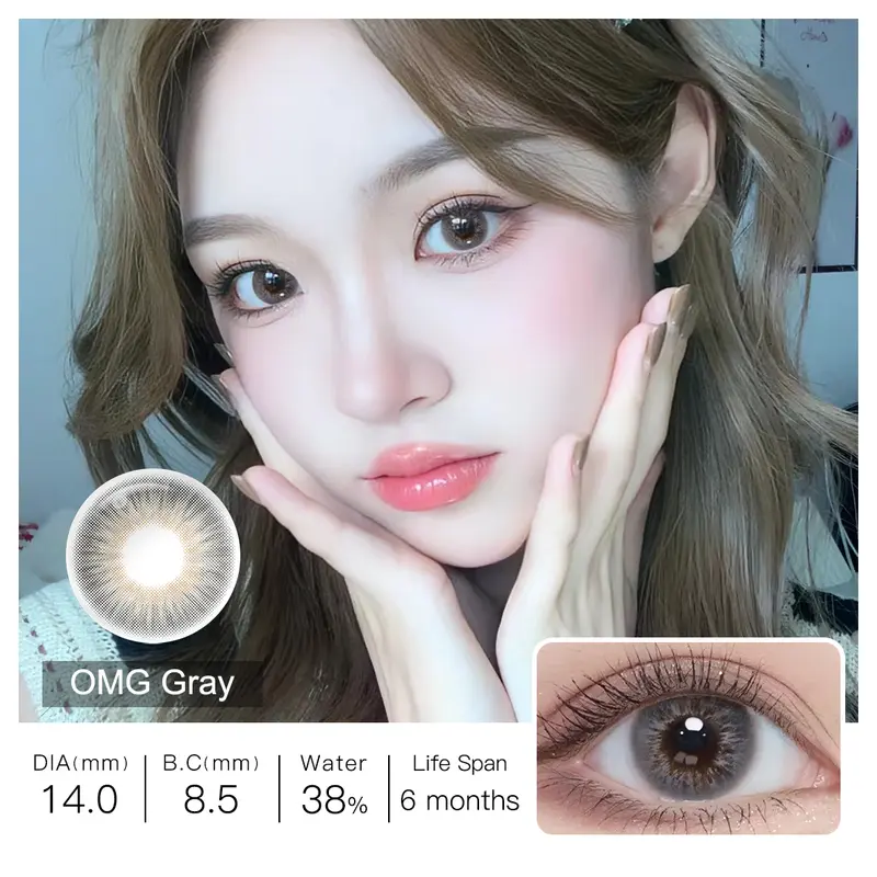 【COD】Magister OMG Softlens Minus 14mm (0.00 s/d -6.00) Sepasang Lensa kontak Kadar Air 38% Soflens minus Soflen minus Contact Lens Eye Brown 3