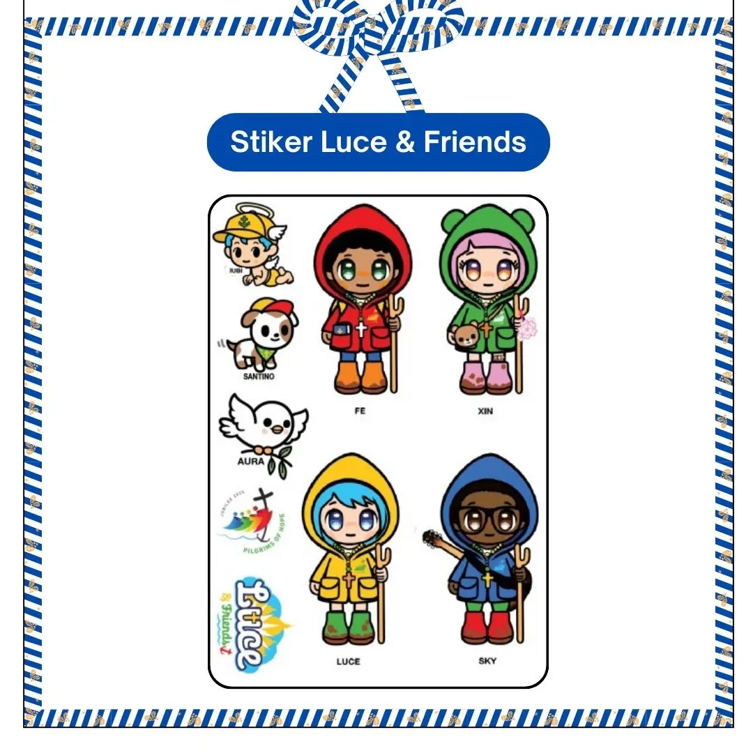 Stiker Chromo Luce & Friends Maskot Tahun Yubelium