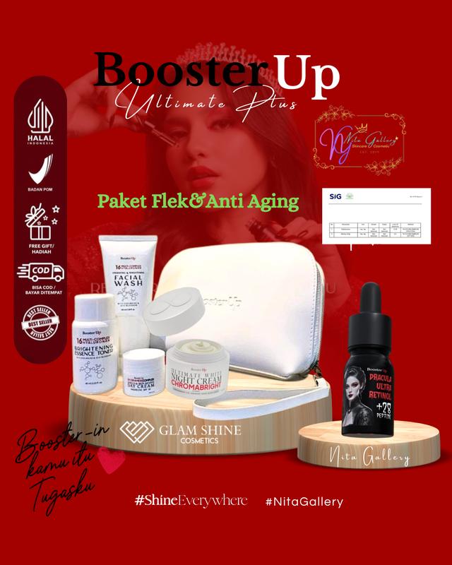 BoosterUp Ultimate Plus Paket Flek & Anti Aging Exfoliating 1
