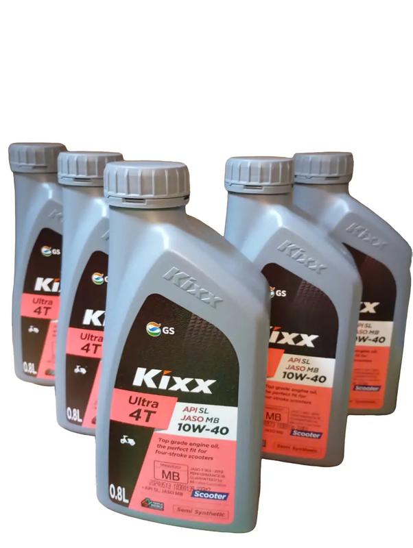 Combo 5 chai ga 10w40 Dầu nhớt Kixx xe ga 10W40 SL 800ml bán tổng hợp nhập khẩu hàn quốc