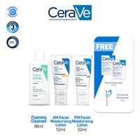 Gambar CeraVe Complete Day & Night Routine (Foaming Cleanser + AM + PM) FREE Moisturiser dari CeraVe ID Kota Tangerang 1 Tokopedia