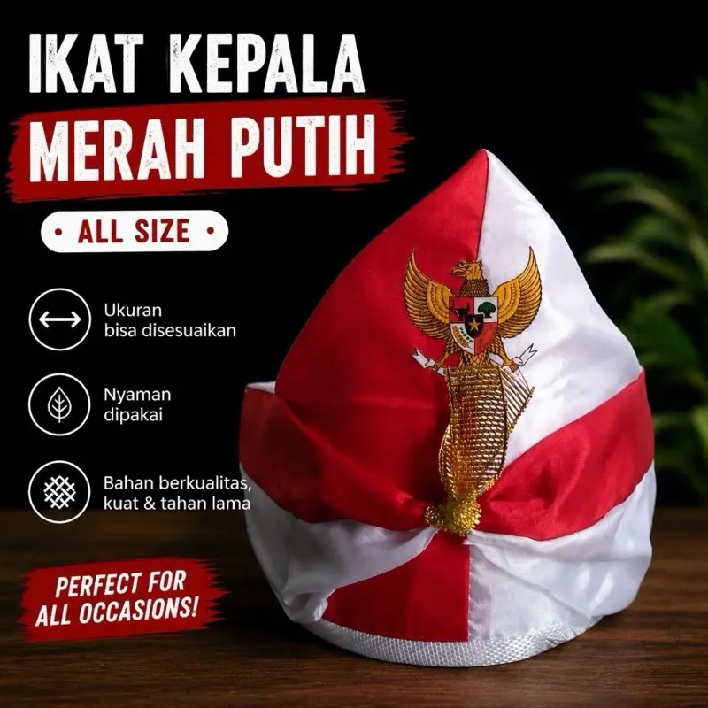 Ikat kepala blangkon merahputih