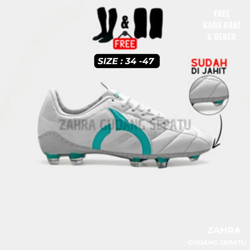 Sepatu Bola Ortus Jogosala Sudah Jahit Sol Free Kaos Kaki & Deker 34-44 Boots 0