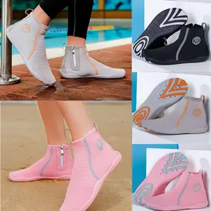 【Ini siap stok】Sepatu Pantai High-cut Outdoor, Sepatu Air Pria dan Wanita, Sepatu Pasangan Anti-Selip dan Anti-Cutting untuk Menyusuri Sungai, Sepatu Cepat Kering untuk Ke Pantai, Sepatu Arung Jeram. Gym