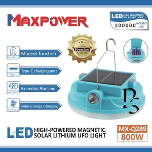 LAMPU EMERGENCY UFO SOLAR PANEL CAMPING MAXPOWER MX-289 800WATT / 500 WATT