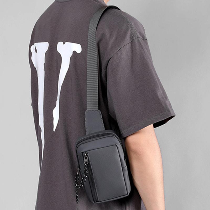 Product Introduction of 1pc Men's Mini Crossbody Bag Phone Bag Multifunctional Diagonal Shoulder Bag For Running Cycling Work Fashion Simple Messenger Bag 28