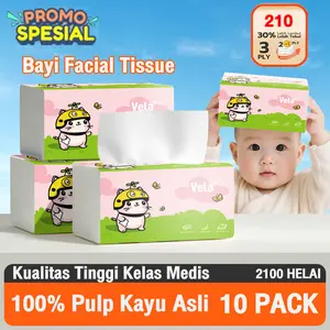 【Paket 10】Vela Tissue Facial Tissue 210 Helai 3 Ply Pengiriman Karton Gratis Bisa COD tissue grosir, promo tissu harga promo murah gratis ongkir bisa cod tisu kering murah promo tissue murah facial tissue tisu dapur