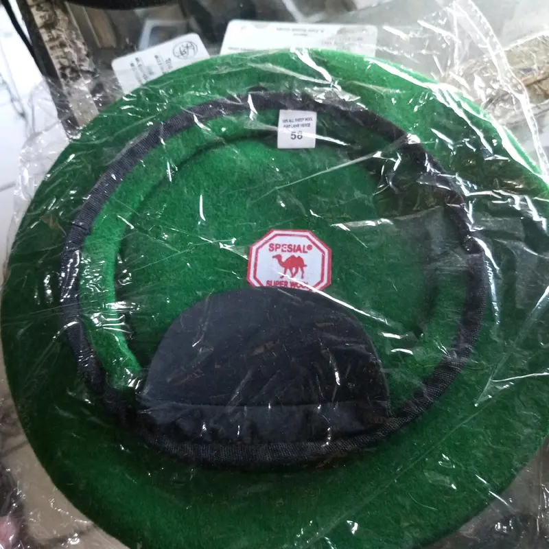 Baret infantri TNI AD camel - hijau wool 1