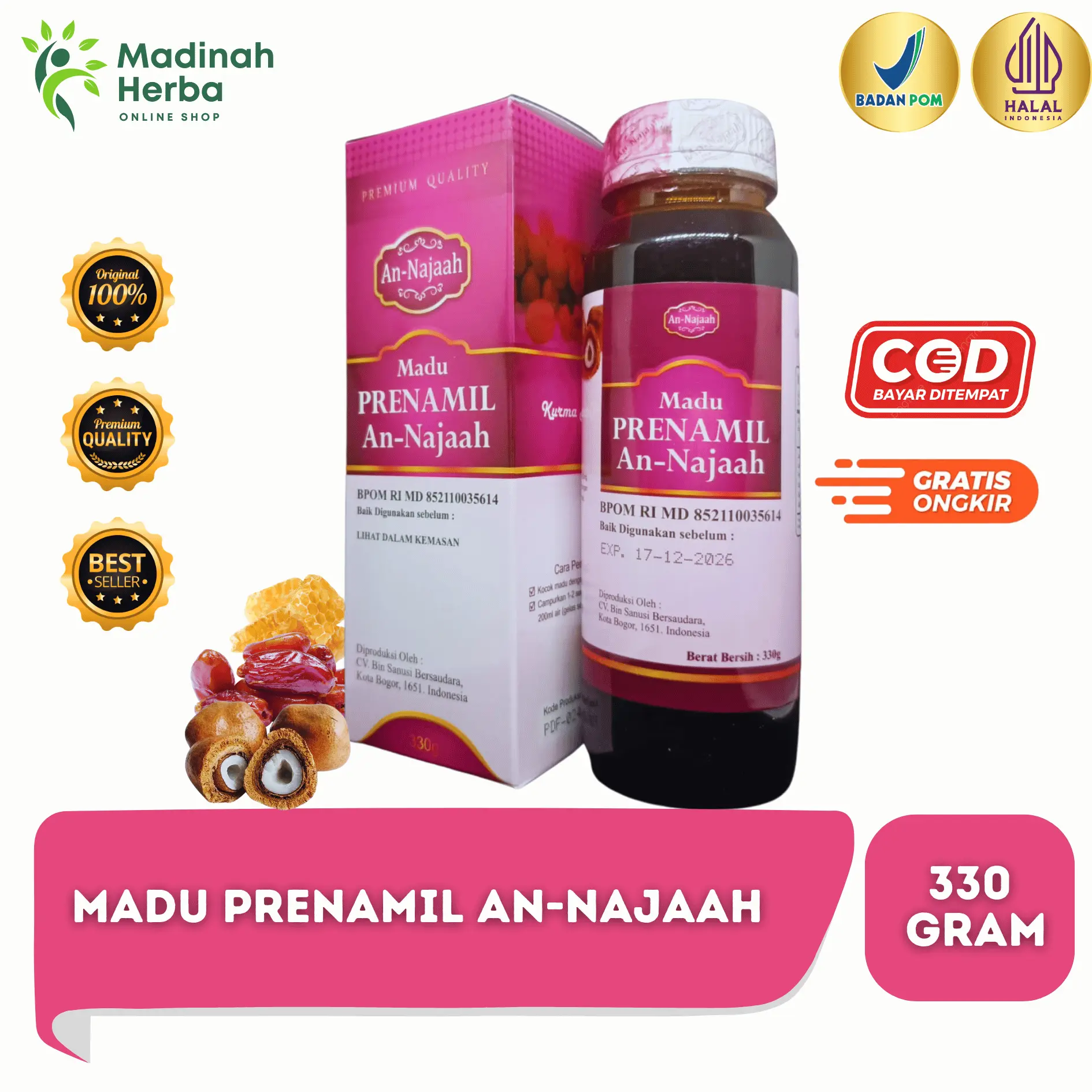 Prenamil Madu An Najaah untuk Program Kehamilan - Suplemen Herbal dengan Bahan Alami
