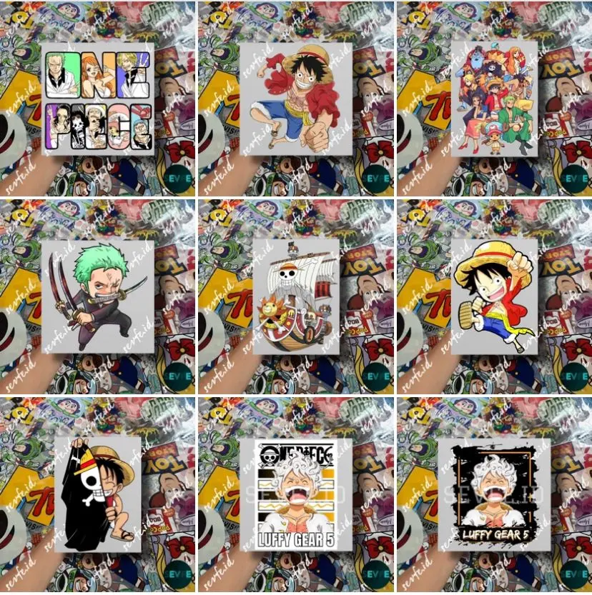Sablon Stiker DTF Sablon Setrika ONE PIECE A