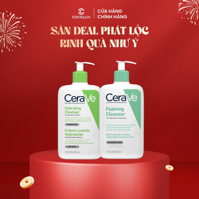  Sữa rửa mặt Cerave Foaming Cleanser CeraVe Hydrating Cleanser SA Cleanser cho mọi loại da 