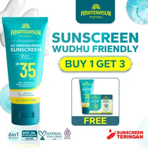 [EXCLUSIVE BUY 1 GET 3] - AMATERASUN UV WaterBarrier SPF 35 PA++++ Sunscreen Wudhu Friendly