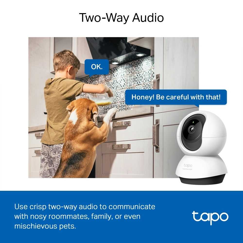 TP-LINK Kamera CCTV Indoor 2K QHD Google Home Alexa AI Detection Alarm - Tapo C220