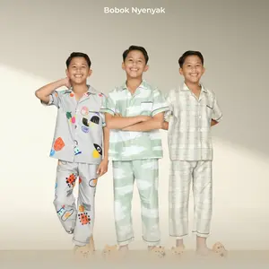Piyama Baju Tidur Anak Laki-Laki 7 - 12 Tahun Nyenyak
