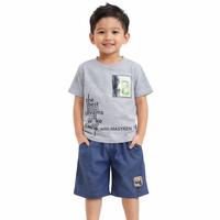 Gambar Masyken Setelan Celana Pendek The BEST anak laki2 usia 1-10 Tahun - Abu / Navy, M dari masyken Kota Administrasi Jakarta Barat 5 Tokopedia