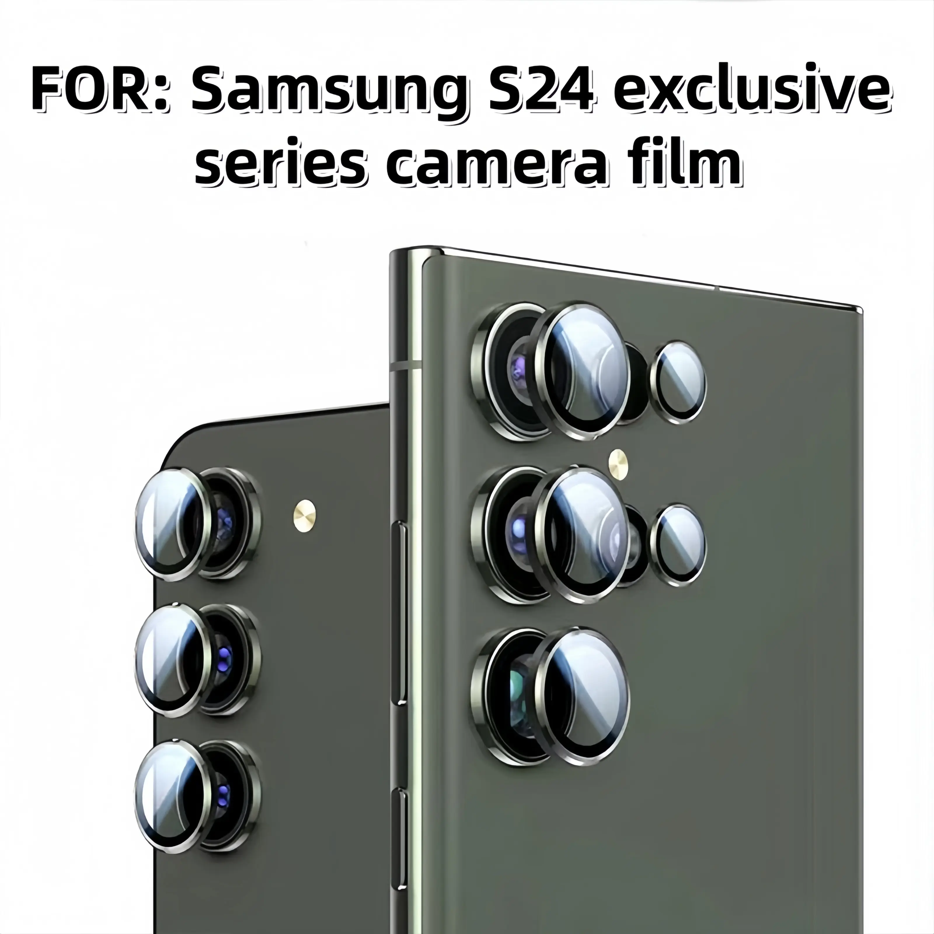 Camera Lens Protective Glass for Samsung S24 Ultra S24 FE Full Cover Lens Metal Protective Film for Galaxy S24 PLUS Camera Film