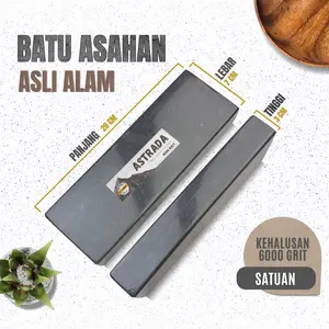 ASTRADA Batu Asahan Asli Alam 6000 Grit - Pengasah Pisau & Benda Tajam - Satuan - 20 X 7 X 3 CM - Kualitas Tinggi & Garansi
