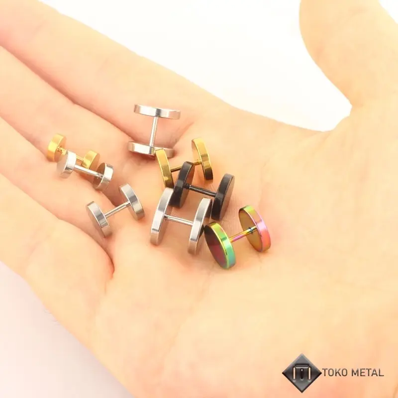 Anting Tindik 100% Titanium Kualitas Tinggi Pircing Roda Pria Dan Wanita [ Toko Metal] 5