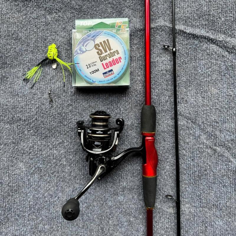 Combo Cần Lure Máy Đứng VIKINH HOẢ THẦN Và Máy Deukio AC kèm Phụ Kiện Giá rẻ Bắt Cá Đi Câu Fishing Câu Cá