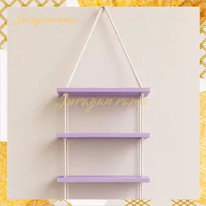 rak tali gantung 123 susun warna ungu Penyimpanan