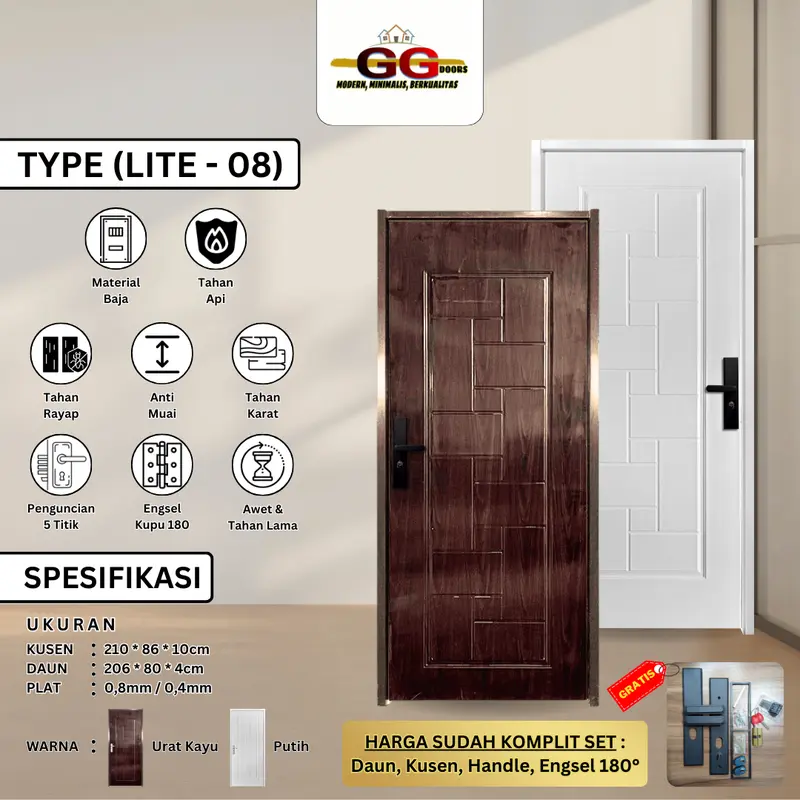 KARGO - Pintu Baja GG - ECO dan LITE 86x210cm 1