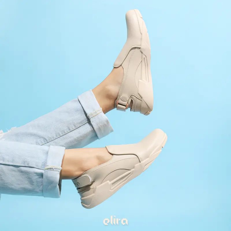 ELIRA Noel Cream - Sepatu Slip On Flat Wanita - Synthetic Premium Shoes 1