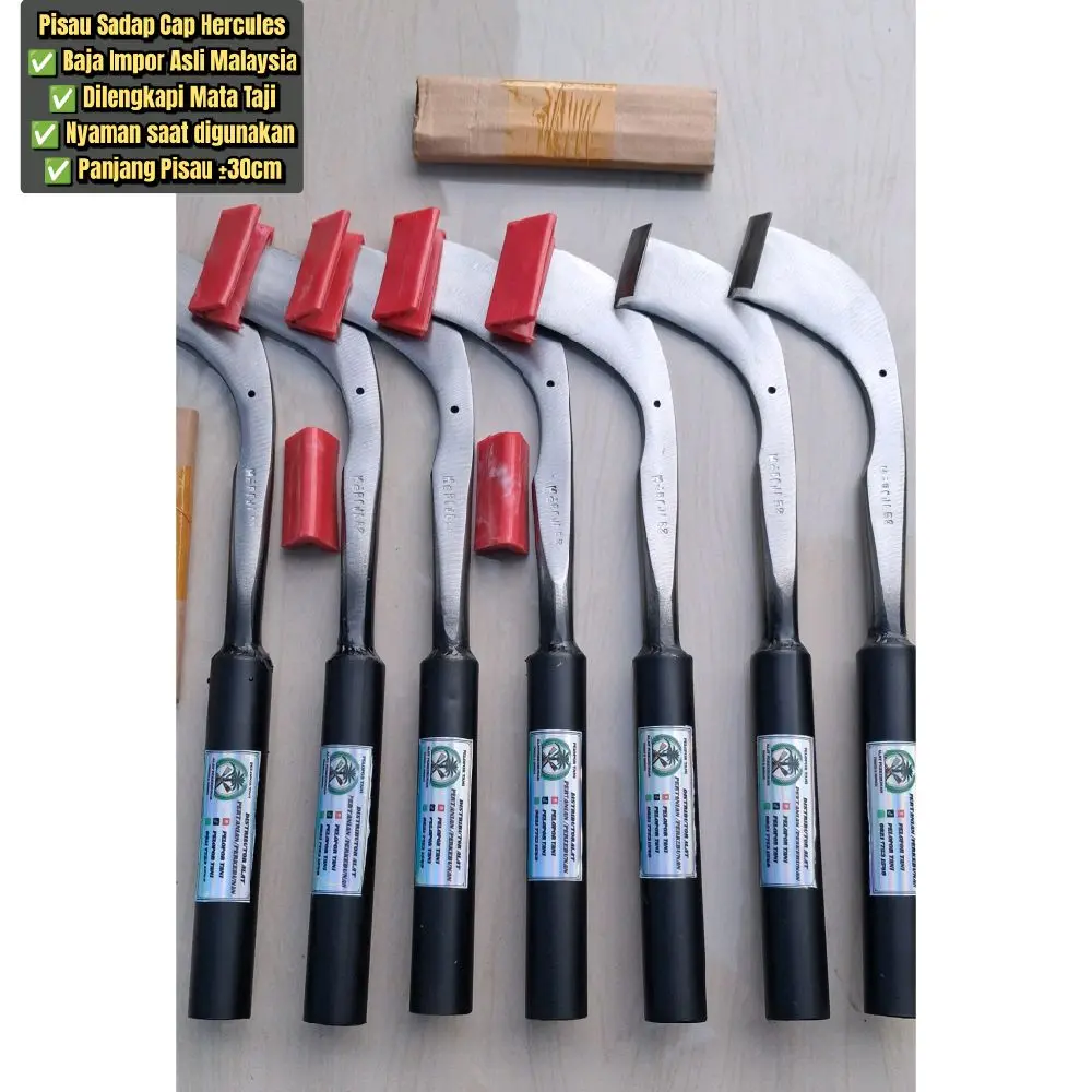 Pisau Sadap Karet No. 1 Cap Hercules BAHAN BAJA IMPOR ASLI / GRATIS BATU ASAH