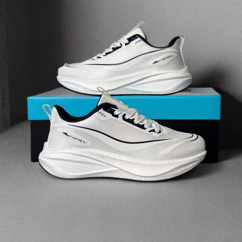  Giày Thể Thao Nam Nữ Chạy Bộ Aerobic Đế Nhẹ APJ-2901 Trắng Xám Sneaker Sport Tập Thể Dục Tập Chạy Bộ 