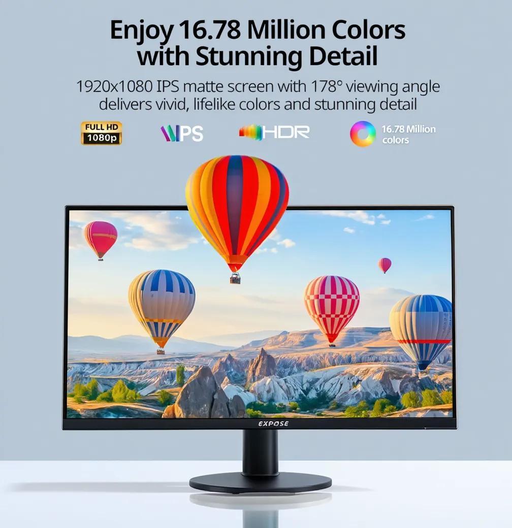 Expose Gaming/Office Monitor A19i 2026 Flat IPS FHD 1080P 60HZ Free HDMI+VGA Garansi 3 tahun Expose Gaming/Office Monitor A19i 2026 Flat IPS FHD 1080P 60HZ Free HDMI+VGA Garansi 3 tahun