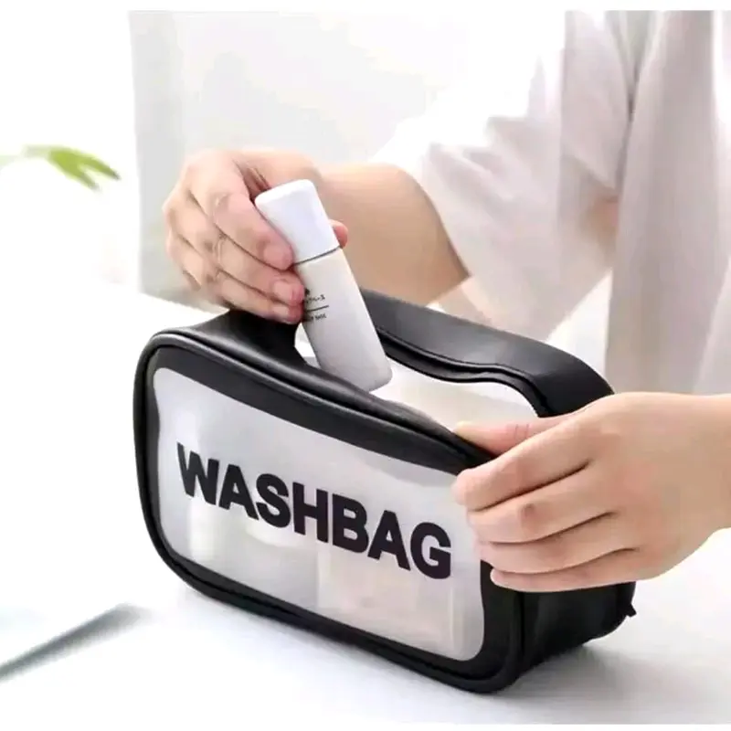 TAS KOSMETIK TRANSPARAN / POUCH MAKE UP / WASHBAG POUCH / TAS MAKE UP WATERPROOF 3