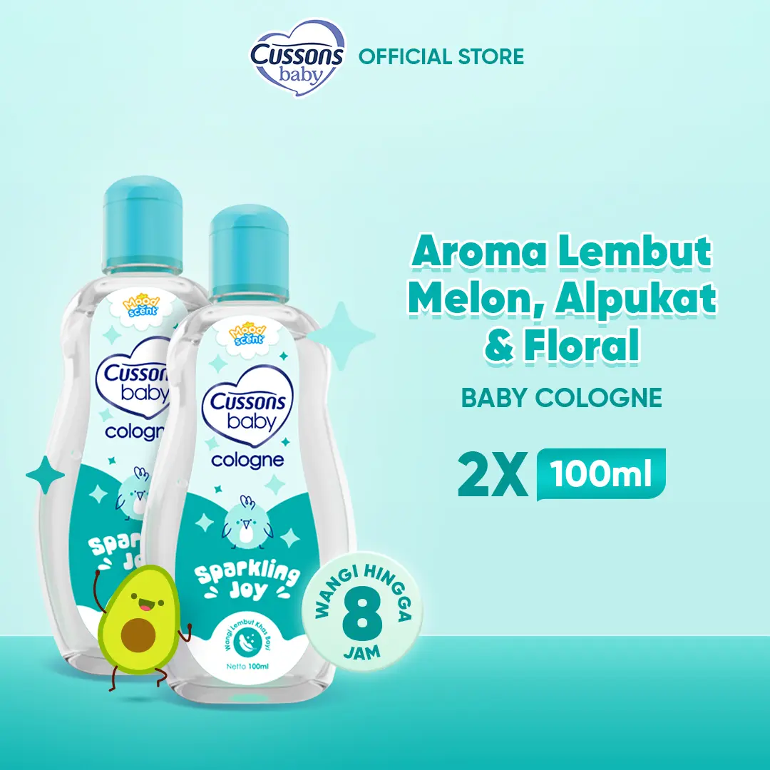 Cussons Baby Cologne Sparkling Joy - Minyak Wangi Bayi 100ml X2