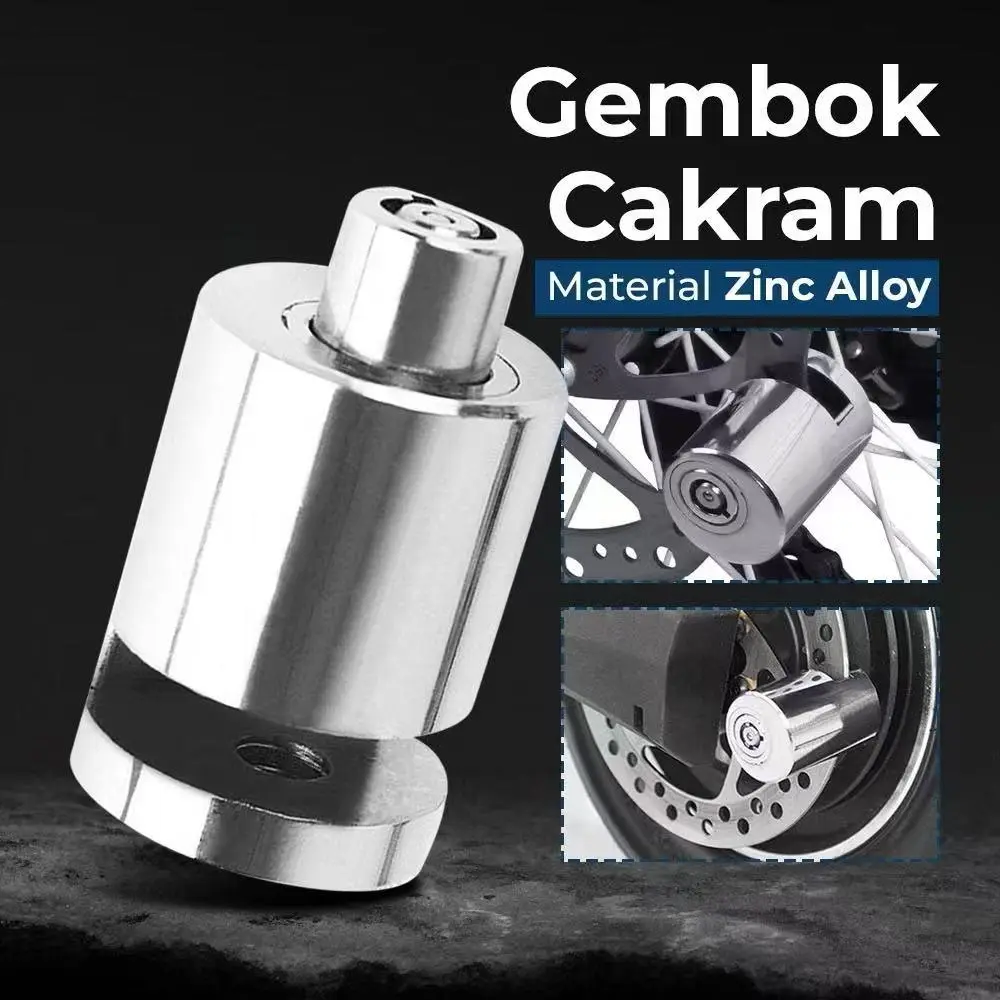 Gembok Cakram Sepeda Motor Kunci Cakram Motor Lock Disc Brake Universal Steel Zinc Alloy