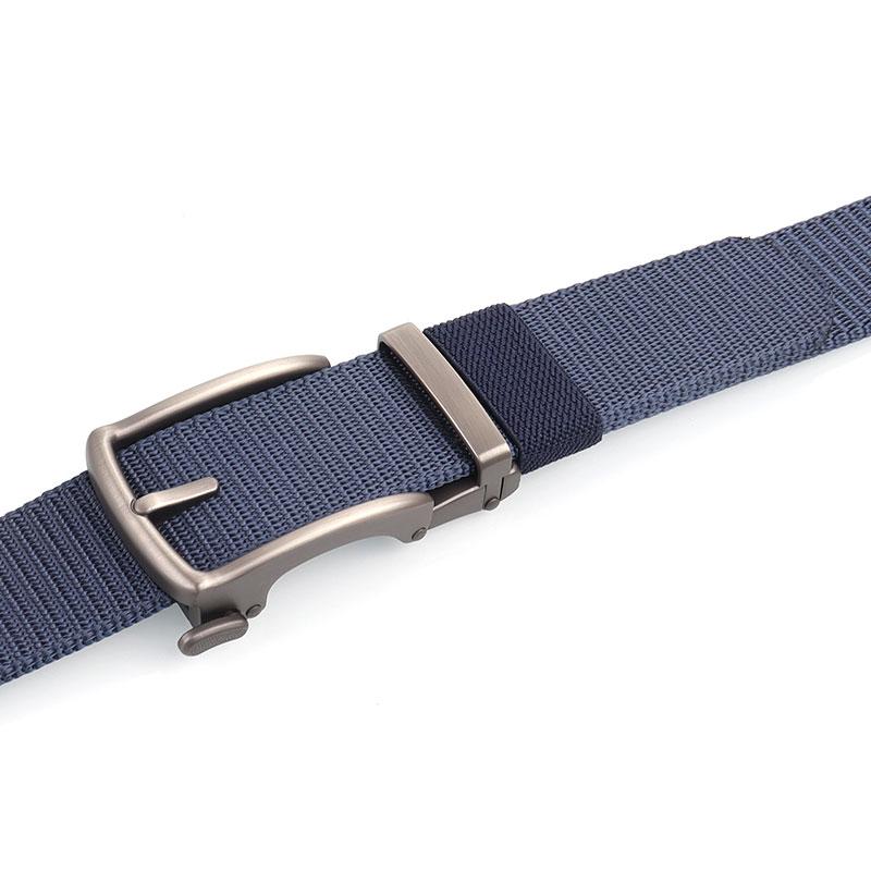 Product Introduction of Automatic buckle belt men&#39;s canvas belt young and middle-aged casual business belt buckle-free outdoor military training extended belt 10