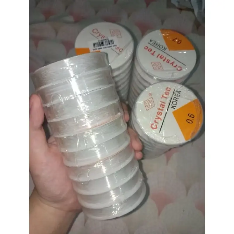 Senar gelang bening elastis // Karet gelang // Crystal Tec 0.1,0.8,0.7,0.6 mm