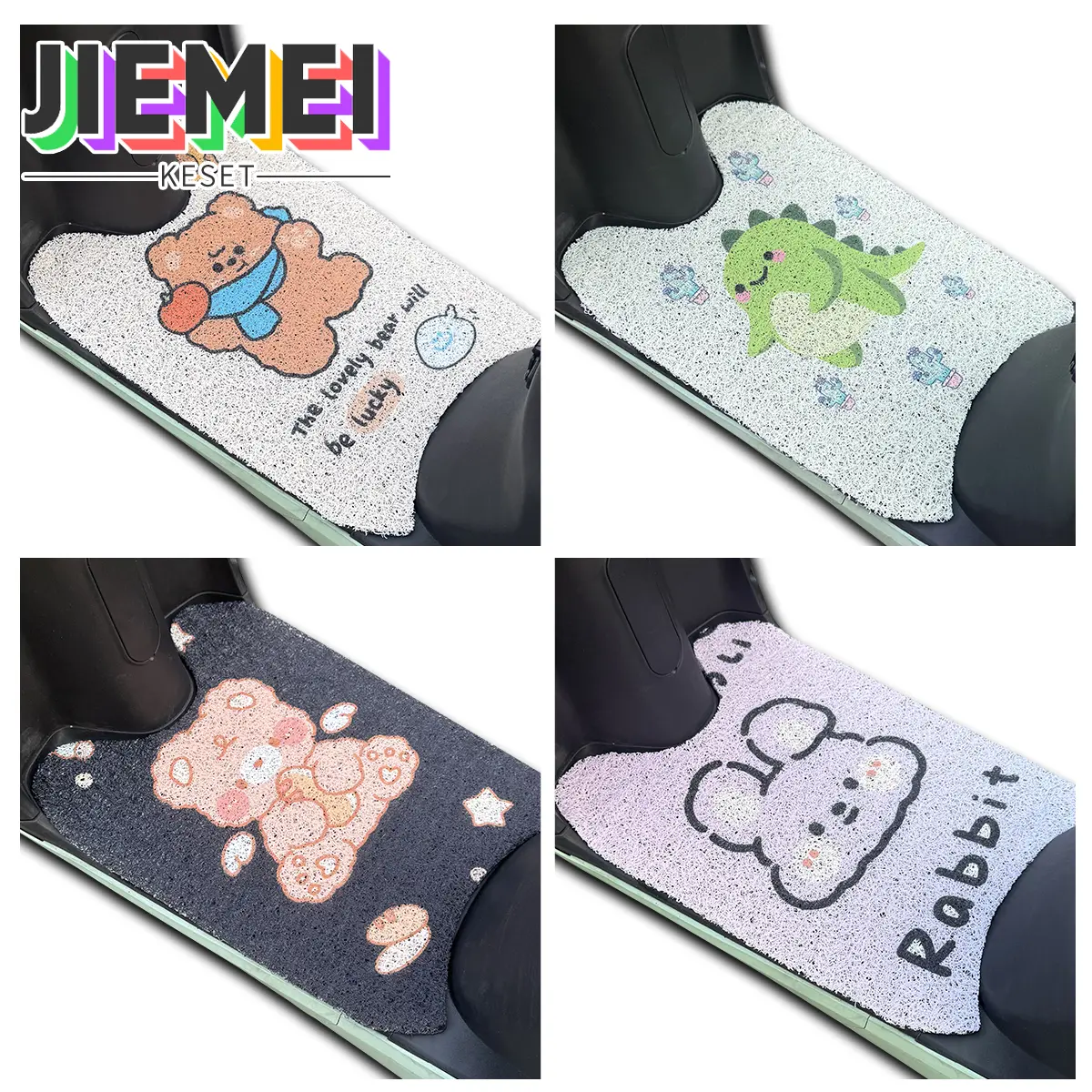 JIEMEI Karpet Pvc Mie Bihun Tebal 10MM  Custom Karpet Motif Print Sepeda Listrik UwinFly D60
