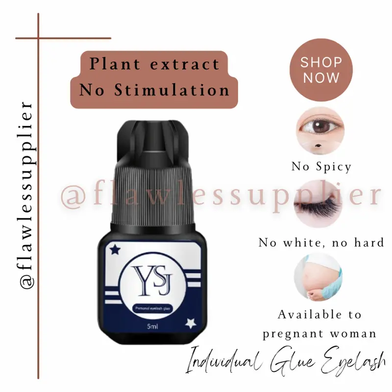 Glue YSJ Eyelash Extension For Individual Personal Eyelash Glue Lem Extention Lem Bulu Mata 5 ml Tidak Perih Tahan Lama 4