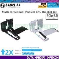Gambar Lian Li Multi-Direction Vertical GPU Card Holder Kit - Premium Gen 5 Riser Cable PCI-e 5.0 x16 Compatible with PCie 4.0 - VG4-5-V4X (200mm) - Black Edition  dari Duta Mandiri Infokom Kota Administrasi Jakarta Pusat 1 Tokopedia