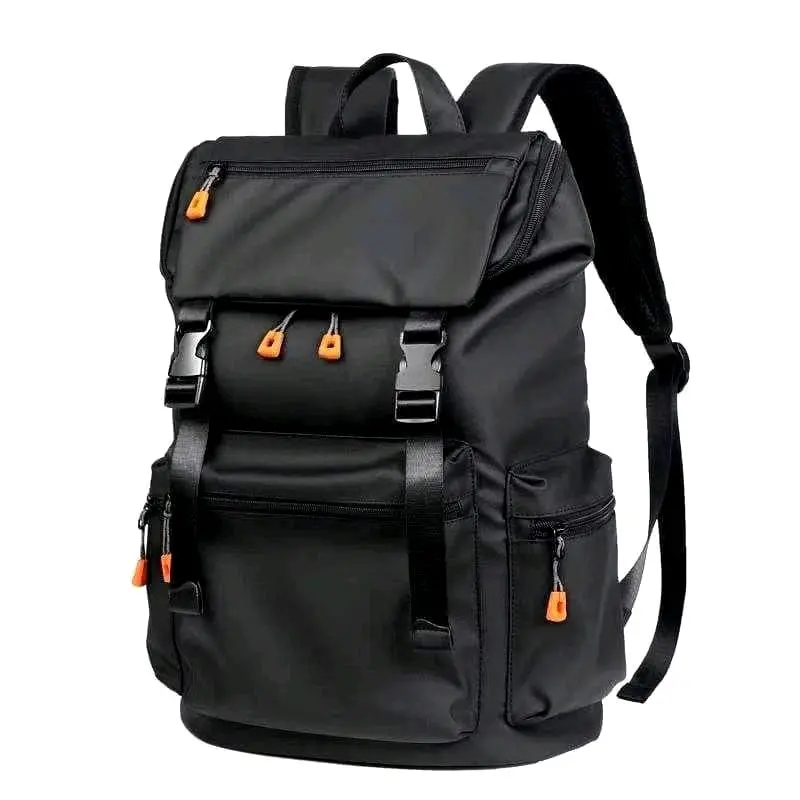 FM  Pri: TAS  backpack pria tas RANSEL cowok kamvas  Pria  Hitam Sekolah Travel