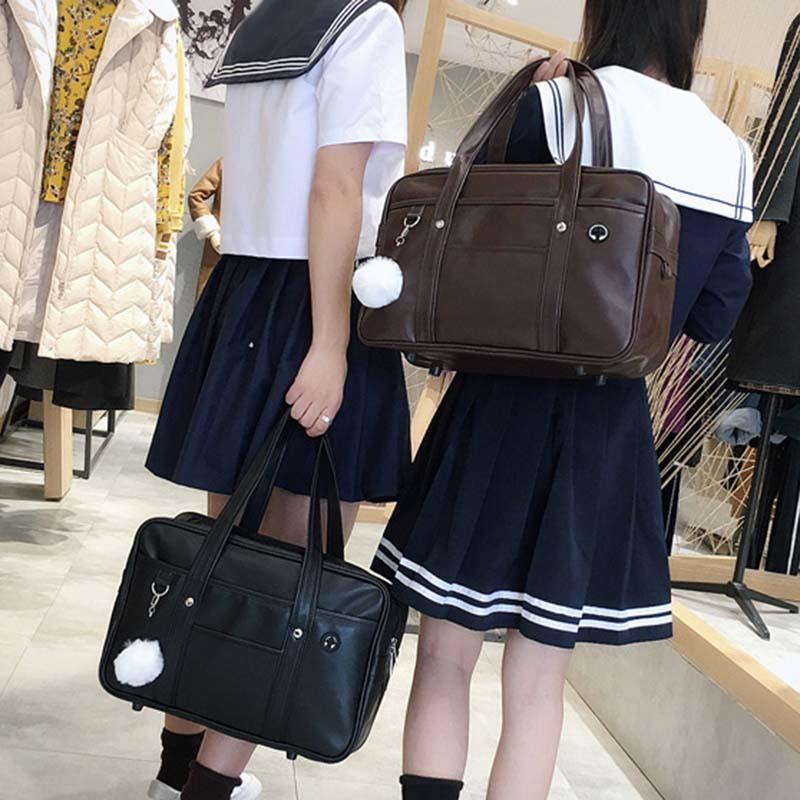 Product Introduction of Japanese JK Uniform Student Bag Anime Shoulder Bag School Bag Commuter Bag Female Handbag Large Capacity Black Bag 10